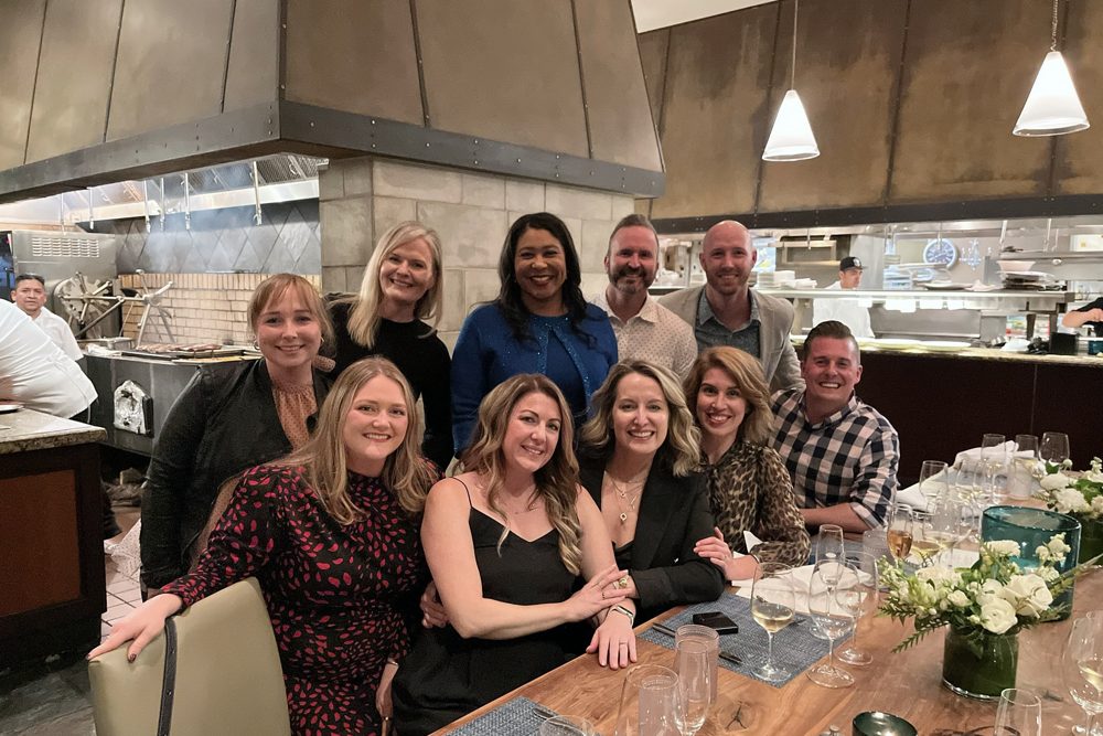 Northern California team at dinner in San Francisco